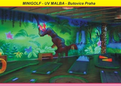 Nástěnná malba - Minigolg UV barva