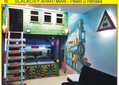 Nástěnná malba - Vláčkový apartmán