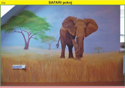 Nástěnná malba - Safari pokoj