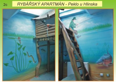 Nástěnná malba - Rybářský apartmán