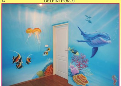 Nástěnná malba - Delfíní pokoj