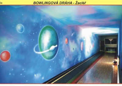 Nástěnná malba - Bowlingová dráha