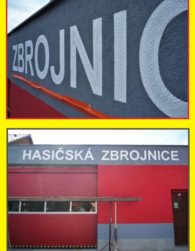 Nápis hasičská zbrojnice